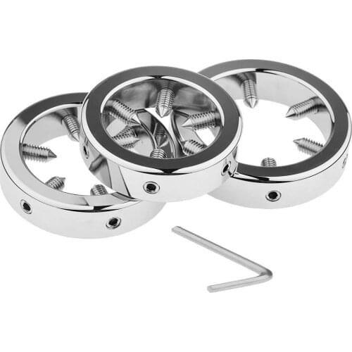 Adjustable Spike Penis Rings Stimulate Cock Scrotum Testicles Sex Toys For Men Chastity Device Metal Cockring Bdsm Dick Erection