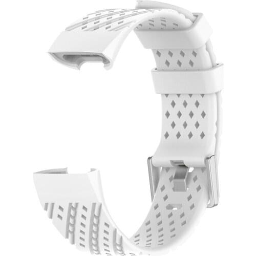 Watchband for Fitbit Charge 3 Strap Soft Silicone Wrist Watch Strap for Fitbit Charge 4 Band Replacement