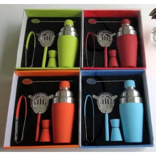[ Fly Eagle ] 520 lots Stainless Steel Cocktail Drink Shaker Bar Tools Set Kit Beverage Four colros