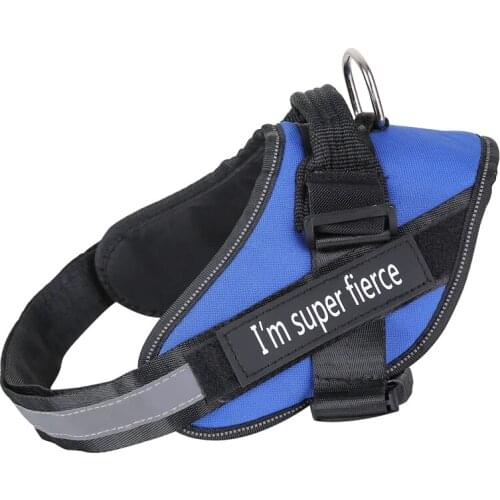 Training Dog Harness With Handle Adjustable Outdoor Service Vest 3M Reflective Pet Halters Id Patch Customized Breathable