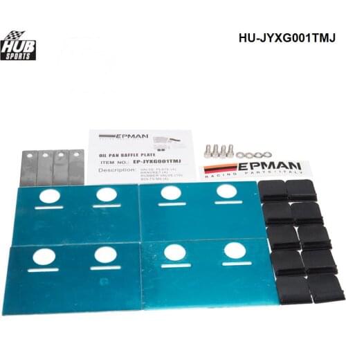Universal Car Oil Pan Baffle Plate Bracket Stainless Steel Rubber Valve Bolt Kit HU-JYXG001TMJ