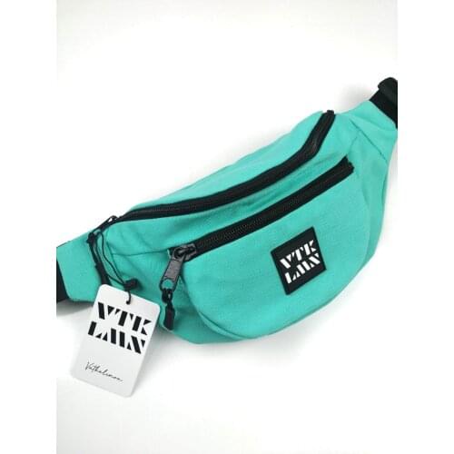 Unisex Waterproof Colorful Shoulder and Waist Bag Mint