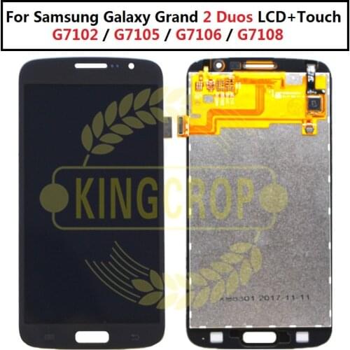 TOP Quality Touch Screen Digitizer LCD Display Assembly For Samsung Grand 2 Duos G7102 G7105 G7106 G7108 Phone Part