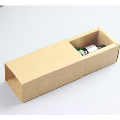Drawer Kraft Paper Packaging box Essential Oil Perfume sample bottle Lipstick DIY Craft storage box inner size:8.5*3.5*3.5cm