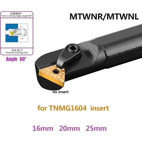 1PC S16Q S20R S25S MTWNR16 MTWNL16 CNC Lathe Cutting Tools MTWNR MTWNL Bar Internal Turning Tool Holder for TNMG Carbide Inserts