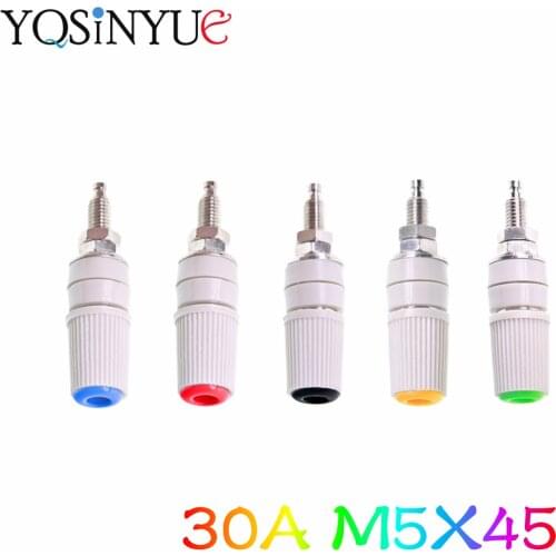1PC High Current 30A Banana Pulg M5X45 Type 4mm Amplifier Female Jack Socket Test Binding Post Terminal