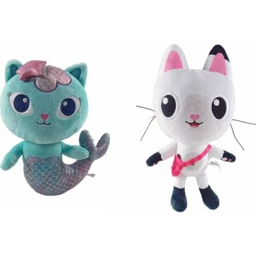 Popularity 2pcs/set 25cm Plush Toy Doll House Cartoon Cat Plush Animals Mermaid Mermaid Plush Dolls Kids Birthday Best Gift