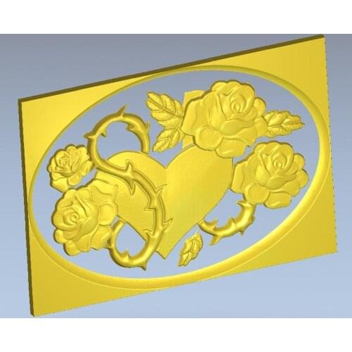 3d model relief for cnc in STL file format Flower_7