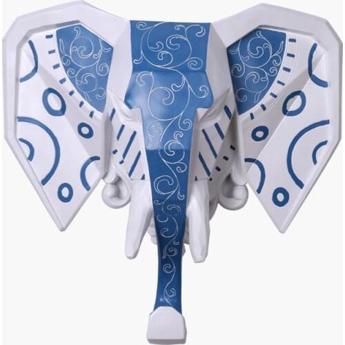 3D VINTAGE ELEPHANT HEAD WALL HANGING LIVING ROOM WALL DECORATIONS EUROPEAN PORCH PENDANT MURAL ANIMAL HEAD WALL HANGING CRAFTS