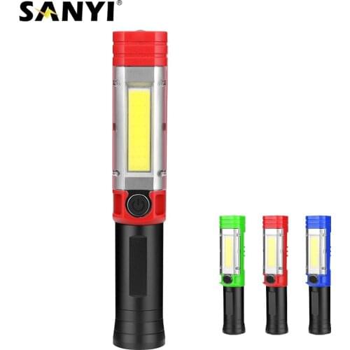 4 Modes COB Working Light Top LED Flashlight Magnetic Inspection Lamp Tent Lantern Pocket Torch For Car Repairing Camp Emergency
