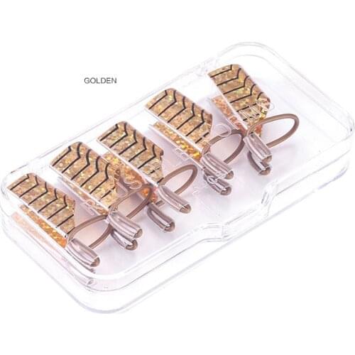 5Pcs Nail Art C Curved Shape Extension Guide Tip French Foil Acrylic Polish Gel UV Design Form Reusable Metal Mold Manicure Tool