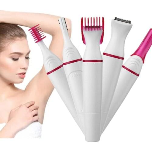 5 In 1 Lady Shaver Hair Remover Painless Eyebrow Epilator Women Precision Hair Removal Depilador Facial Body Bikini Trimmer
