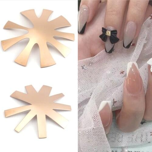 9 Sizes Nail Art Manicure Edge Trimmer Nail Cutter Tool Nail Gel Easy French Smile Cut V Line French Nails Acrylic Tool