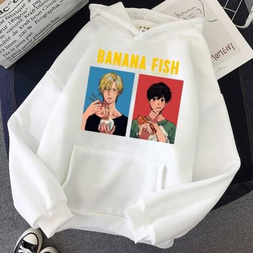 Banana Fish Japanese Anime Hoodie Harajuku Pullover Ashura Eiji Print Top Fashion Uunisex Casual Cartoon Warm Sweatshirt Jacket