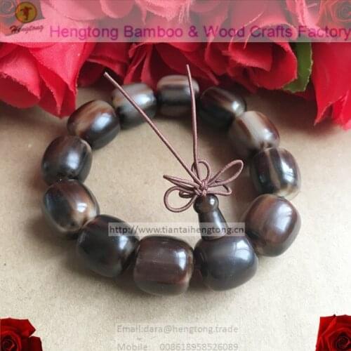Free shipping males 16mm atural yak horn bead bracelet precious gift bracelet bone bracelet special offer