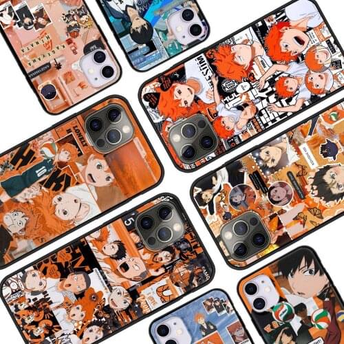 Haikyuu Volleyball Anime Phone Case For iPhone 12 Mini 11 Pro Max 7 XR X 6 8 Plus 5 Soft Silicone Shockproof Cover Coque Fundas