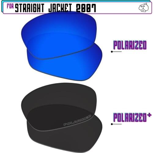 EZReplace Polarized Replacement Lenses for - Oakley Straight Jacket 2007 Sunglasses - Black P Plus-Navy P
