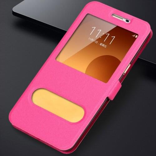 2PCS For Samsung Galaxy C9 Pro C9000 phone case flip leather back cover silicon soft case For Samsung C9 Pro flip cover shell