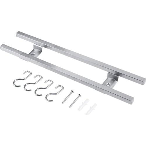 Magnetic Knife Rack 12Inch Magnetic Knife Strips Wall-Mounted Magnetic Knife Holder Stainless Steel With 4 Removable Hooks (30Cm