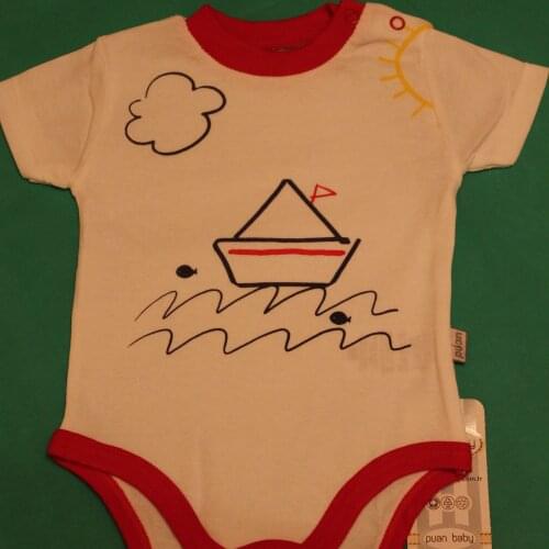 Malika Bodysuit With Short Sleeves For Babies
