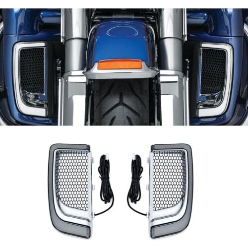 Motorcycle LED Fairing Lower Grills Light for Touring 14-19 Electra Road Glide Ultra FLHTK Ultra Limited