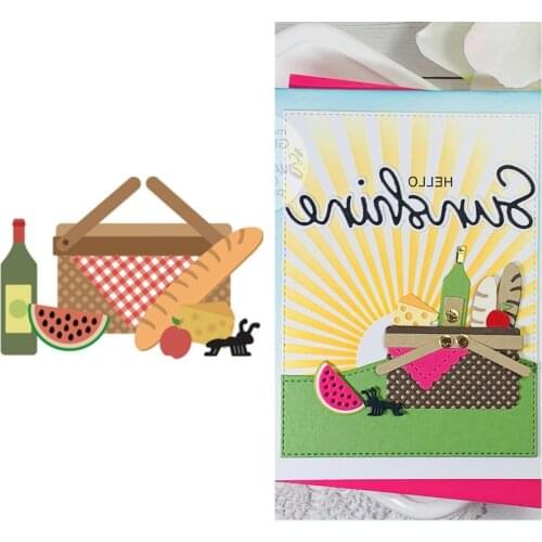 New Arrival 2021 Life Is A Picnic Cutting Dies Scrapbook Diary Decoration Stencil Embossing Template DIY Greeting Card Handmade