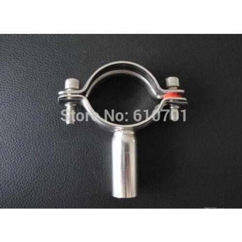 OD 76mm Sanitary Bracket Pipe Fitting Ajustable Clamp Stainless Steel 304