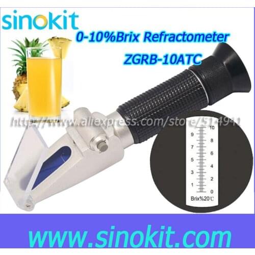 Optical Professional LED Lighted 0-10% Brix Refractometer - ZGRB-10ATC