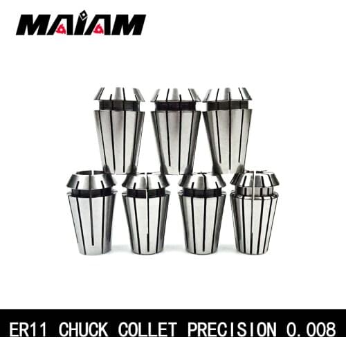 High-quality 0.008 ER11 chuck ER11 collet 1mm 2mm 4mm 5mm 6mm 8mm 1/4 ER chuck for CNC Engraving Machine Lathe Mill Tool holder