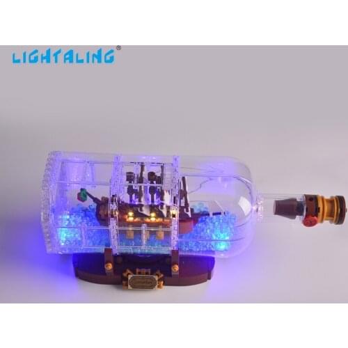LIGHTALING Light Kit For 21313 Ideas Series The Ship In A Bottle Compatible With 16051 11050 , NO Blocks Model