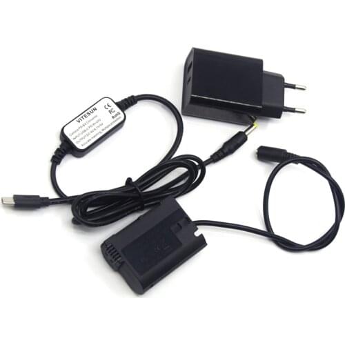 Power Bank PD USB Type C Cable+EN-EL15 EL15a MH-25 EP-5B Dummy Battery+Charger for Nikon Z7 Z6 D800 D850 D810 D7200 D7100 D7500