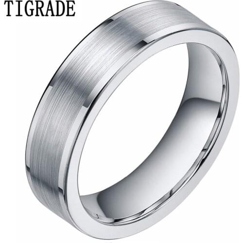 Tigrade Highly Brushed Tungsten Ring Unisex Simple Style Never Fading Wedding Engagement Jewelry Free Shipping Fathers Day Gift