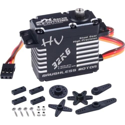 JX BLS-HV7132MG 32KG HV High Precision Steel Gear Full CNC Aluminium Shell Digital Brushless Servo For 1/5 RC Car Buggy Truck
