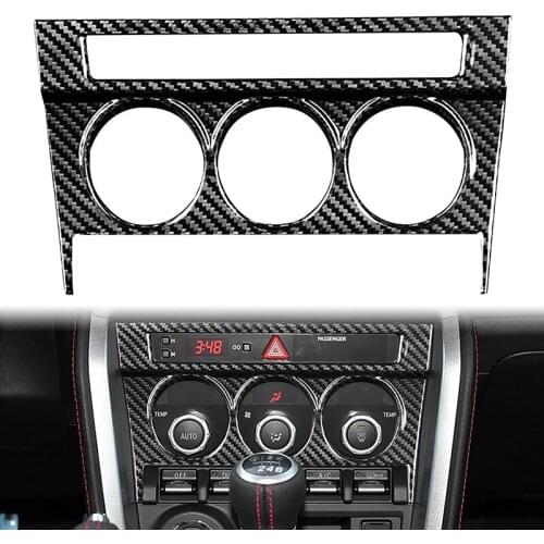 1pc Real Carbon Fiber Car Air Conditioning Control Knob Panel Sticker for Subaru BRZ Toyota GT86 2012-2016 Styling Accessories