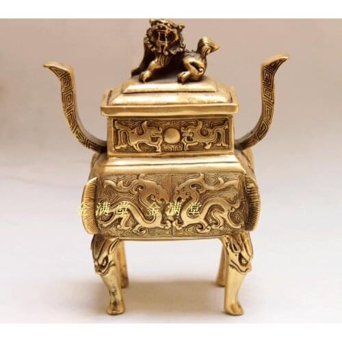 Bronze copper home decoration crafts decoration buddha with buddhism supplies aromatherapy furnace lion basons