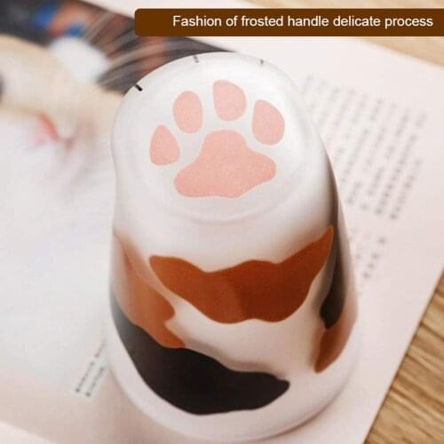 Cat Claw Cup Creative Breakfast Milk Cup Personality Frosted Glass Cup High Capacity for Men Women Kids 2020 11.1cm*7.4cm