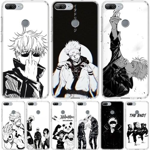 Jujutsu Kaisen Black White Cover Phone Case for Huawei Y5 Y6 Y7 Y9 2019 Honor 8A 8S 8X 7A 7X 9 10 20 Lite Pro 10i20i Y9S Coque S