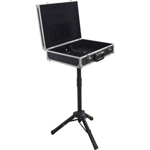 Magician Carrying Case Magic Table Tricks Gimmick Magician Suitcase With Aluminum Tripod Educational Toy For Kid Adult - Black