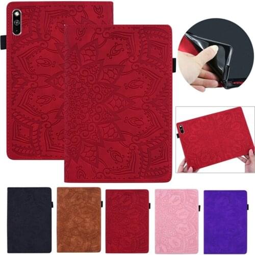 Flower 3D Embossed Cover for Huawei MediaPad M5 Lite 8 JDN2-AL00 JDN2-W09 Leather Protective Shell for Huawei M5 Lite 8 Case