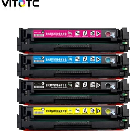 201A Colored Toner Cartridge CF400A CF401A CF402A CF403A Compatible for HP Color LaserJet Pro M252 M252dw M252n MFP M277 M277n