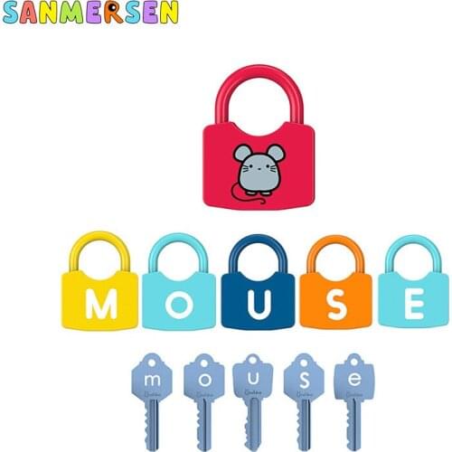 Children Montessori Toys Infant Early Education Center Teaching Alphanumeric Unlock Toys Sensory Teaching Aids Educational Key
