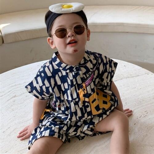 Kids clothes jumpsuit baby girls summer cute play Japanese and Korean version 2-7years old baby high quality childrens clothing