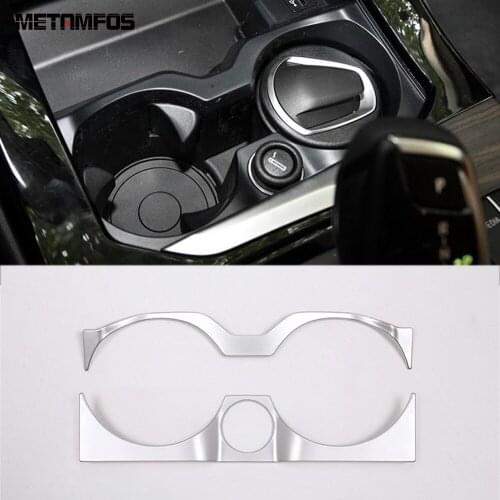 For BMW X3 2018 2019 ABS Matte Cup Holder Water Bottle Drinks Decoration Frame Cover Trim Interior Accessories Car Styling Parts