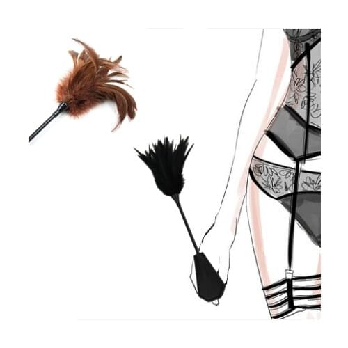 Candiway Double-side Soft Feather Tickler Erotic Flirting Spanking Paddle Fetish Slave Flogger BDSM Adult Games For Couples