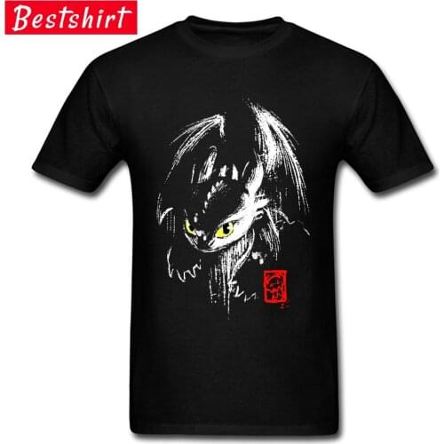 How to Train Your Dragon Toothless Hiccup Movie Tshirt Black 3D Print D20 Night Fashion Anime T Shirt Men High Quality Clothes