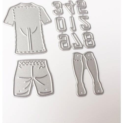 Football Wear Number Cutting Dies Stencil DIY Scrapbooking Album Card Embossing