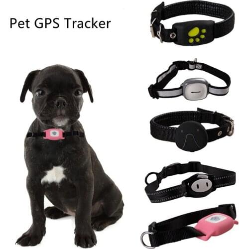 Pet dog cat GPS tracker locator IP67 waterproof nylon adjustable collar, used for anti-lost tracker for large dogs, cattle sheep