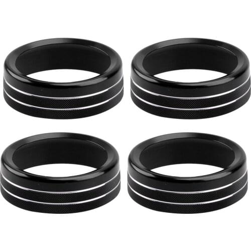 1 Set Console AC Air Condition Switch Button Knob Rings Trims Covers Black Fit for Toyota Tacoma 2016 2017 2018 2019 2020