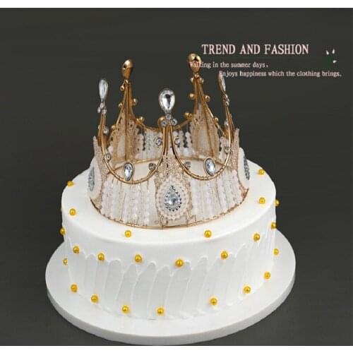 Crown Cake Decoration Lace Queen Baroque Seaweed Star baking decoration birthday cake crown