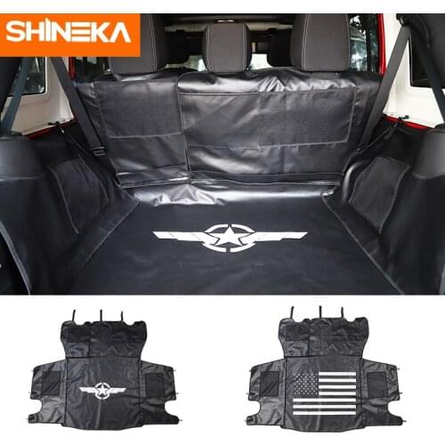 Stowing Tidying For Jeep Wrangler JK 2007+ Car Trunk Pet Seat Mat Cargo Storage Protect Pad For Jeep Wrangler 4 Door Accessories